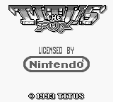 Titus the Fox screenshot 2 for GameBoy